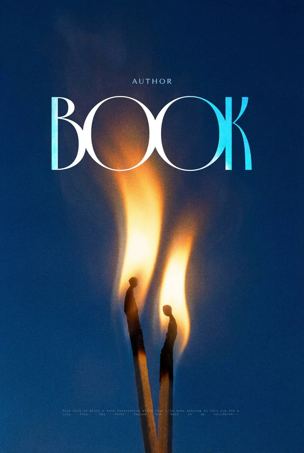 Обложка «Flickering Souls»: несколько горящих спичек освещают насыщенный синий фон.
