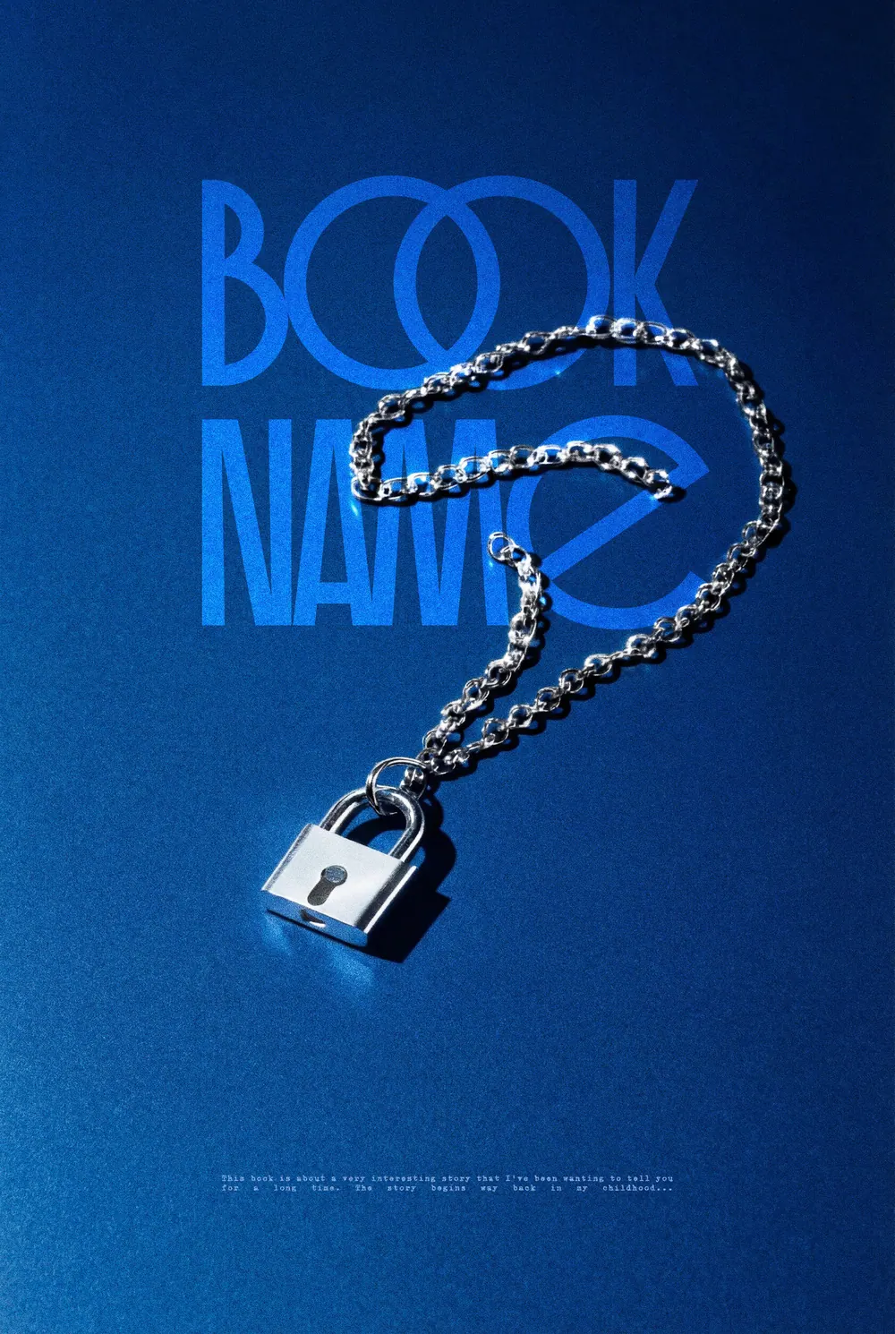 Обложка «Locked Secrets»: серебристая цепочка с замком лежит на насыщенном синем фоне.