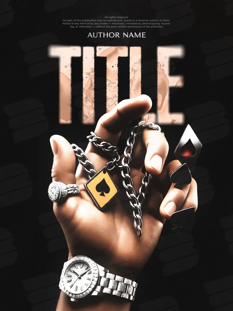 Обложка «Ace in Hand»: рука с украшениями держит игральную карту на тёмном фоне.